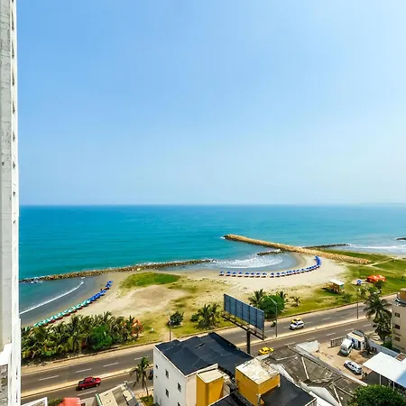 Wow Ocean View, Rooftop Pool, Gym & Desk * Cartagena